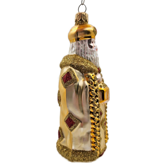 Patricia Breen Bijoux Santa Claus Red Squares Christmas Tree Holiday Ornament - Picture 2 of 10